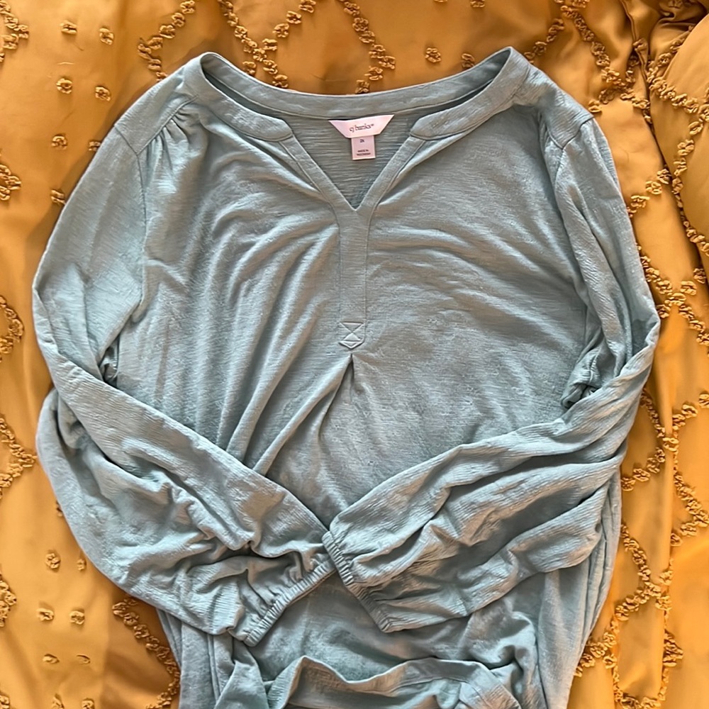 Long sleeve green shirt